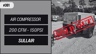 SULLAIR 200 CFM Air Compressor  equipment sullair texas [upl. by Wyn]