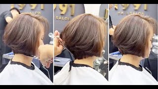 Long to Short Bob Haircut Tutorial With Layers  Bob Hair Cutting Techniques [upl. by Leamse]