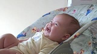 4monthold baby Audrey chuckling and laughing hard [upl. by Lewak824]