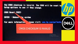 CMOS checksum is invalid  Fix the computer startup problem  HPDELLASSUS [upl. by Ardeen350]