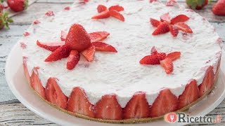 Cheesecake cocco e fragole  Ricettait [upl. by Rednirah]