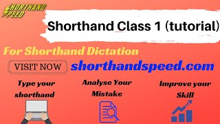 shorthand class 1 tutorial [upl. by Icyaj]