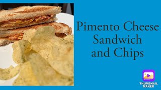 Homemade Pimento Cheese Sandwich and Cips [upl. by Elak212]