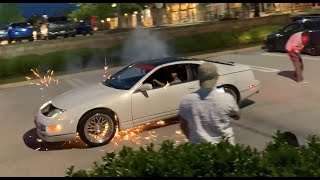 Guy Blows Up 300ZX trying to do Burnout [upl. by Tobin]