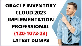 1Z0107323 Oracle Inventory Cloud 2023 Implementation Professional  Latest Dumps [upl. by Sonni]