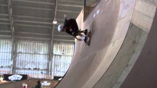 Heimana Reynolds Hawaii skateboarder Kickflip indy on vertramp [upl. by Eeclehc]