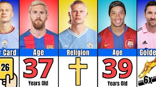 Comparison Messi vs Haaland vs Ronaldinho The Ultimate Football Showdown [upl. by Inad]