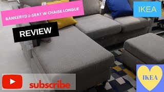 IKEA BANKERYD 2seat sofa w chaise longue review [upl. by Nawd]