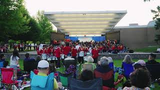 Burlington Teen Tour Band Drum Feature  Concert in the Park 2024 [upl. by Ateloj]