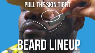 HOW TO GET A SHARP BEARD LINEUP  BEGINNER BARBER FRIENDLY [upl. by Melonie]