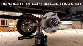 How to Replace a Trailer Hub Quick and Easy [upl. by Lawry]