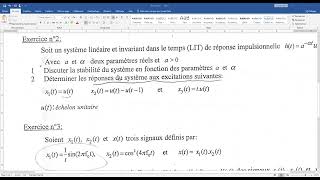 Concours de Doctorat épreuve quot Identification et traitement du signal quot université de Batna [upl. by Yotal171]