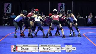 2017 International WFTDA Championships Game 12 Gotham Girls Roller Derby vs Rose City Rollers [upl. by Kenrick]