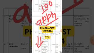 PHARMACIST NEW VACANCY 2024  pharmacist PHARMA paramedical [upl. by Danelle]