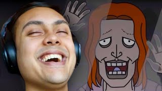 REACTING TO FUNNY SCARY STORIES ANIMATIONS HILARIOUS [upl. by Nylodnewg]