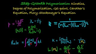 Step Growth Polymerization Fully covered  DP Gel Point Stoichiometry  Solved Problems [upl. by Seraphina530]