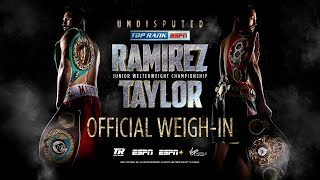 Ramirez vs Taylor Official WeighIn [upl. by Savick]