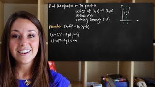 Equation of a parabola conic section KristaKingMath [upl. by Anirpas]