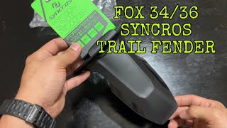 DIRECT MOUNT FENDER  SYNCROS  FOX 3436 TRAIL FENDER [upl. by Arnst893]