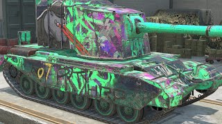 FV 4005  49 K Damage Port Bay Realistic Mode  WoT Blitz Tier 10 Henhouse Tank [upl. by Ahsikym]