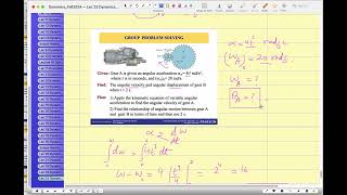 How to find angular acceleration in Rigid Body Motion Example 2 CH 16 Part A [upl. by Aliuqet]