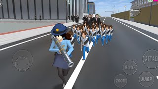 How to play the police koban with yuta Aida army defeat boss Yakuza office Sakura school simulator [upl. by Ecirtnuahs]