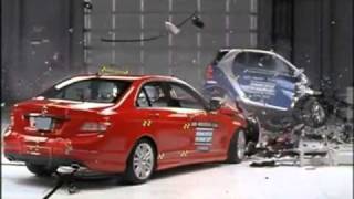 Mercedes CClass vs Smart Fortwo  Crash test  IIHSflv [upl. by Ayram]