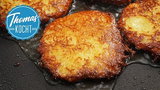 Knusprige Reibekuchen  Kartoffelpuffer einfach selber machen [upl. by Infeld935]