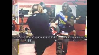 Uriah Hall knocks out Sparring Partner [upl. by Ateiluj680]