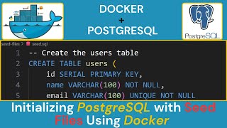 Initializing PostgreSQL with Seed Files Using Docker Compose [upl. by Kampmeier]