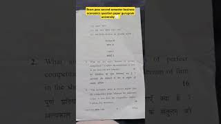 Bcom pass second semester business economics question paper gurugram university 📃 [upl. by Ecnarrat]