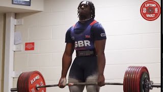 The First 400kg Stiff Bar Deadlift By A Teenager Not Even A SHW [upl. by Al633]