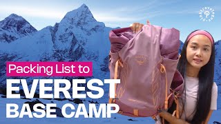 EVEREST BASE CAMP TREK PACKING LIST [upl. by Elimay181]