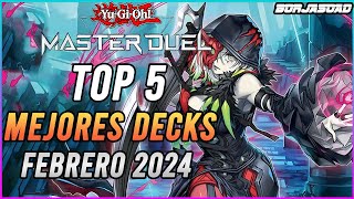 ¡Top 5 Decks Meta para Febrero 2024  YuGiOh Master Duel [upl. by Adnilev]