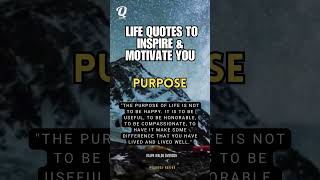 PURPOSE   LIFE QUOTES TO INSPIRE AND MOTIVATE YOU [upl. by Ymaj295]