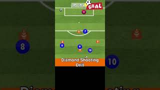 Diamond Shooting Drill FootballSoccers Drills  Passing Combination footballtraining soccerdrills [upl. by Vedette555]