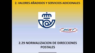 MOD A TEMA 229 NORMALIZACION DE DIRECCIONES POSTALES [upl. by Sheff]