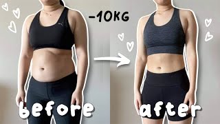 ✨HOW I LOST 10KG from 68kg → 58kg  realistic tips and motivation ✨ [upl. by Swane]