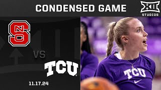 13 NC State vs TCU Condensed Game  202425 Big 12 Womens Basketball [upl. by Olenta]