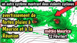 Les cyclones tropicaux affectent Maurice et la Réunion«Météo Maurice 12 février» [upl. by Nomrah]