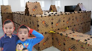 We Build the Biggest Cardboard Fort Ever CKN [upl. by Sammons]