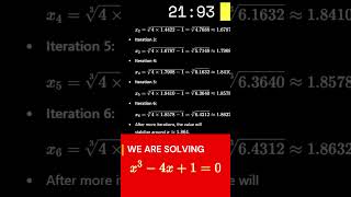 Solving Roots Using the Iterative Method Easy Guide for x³  4x  1  0 💡🔢 [upl. by Coulson731]