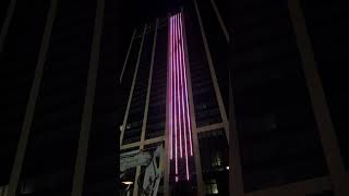 50M Hochhaus Lichtleisten Digital als LED Fassadenbeleuchtung Lichteffekt outdoor [upl. by Pergrim945]