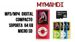 MP3 Mymahdi Reproductor Digital y Portátil de MP3 MP4  UnBoxing y review en Español [upl. by Nahallac]