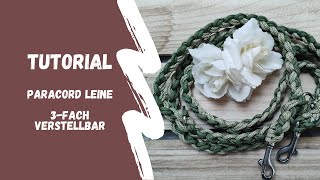 Paracord Leinen Tutorial  verstellbare Hundeleine selber machen [upl. by Harden]