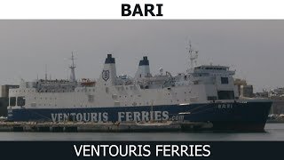 BARI Ferry in the port of Bari Ventouris Ferries  HD [upl. by Pembrook]