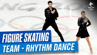 Figure Skating Team Event  Ice Dance Rhythm Dance  Full Replay  Beijing2022 [upl. by Aitas965]