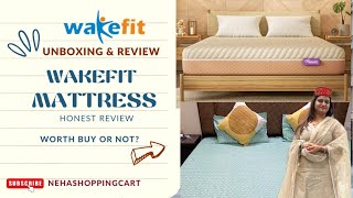 Wakefit Mattress  UNBOXING amp REVIEW  EcoLatex Plus Mattress  in Hindi  Wakefit  by Neha [upl. by Fara40]