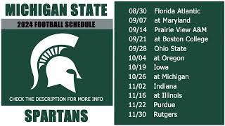 2024 Michigan State Spartans Football Schedule [upl. by Notsgnal737]