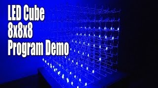 LED Cube 8x8x8 Program Demo [upl. by Marsden789]